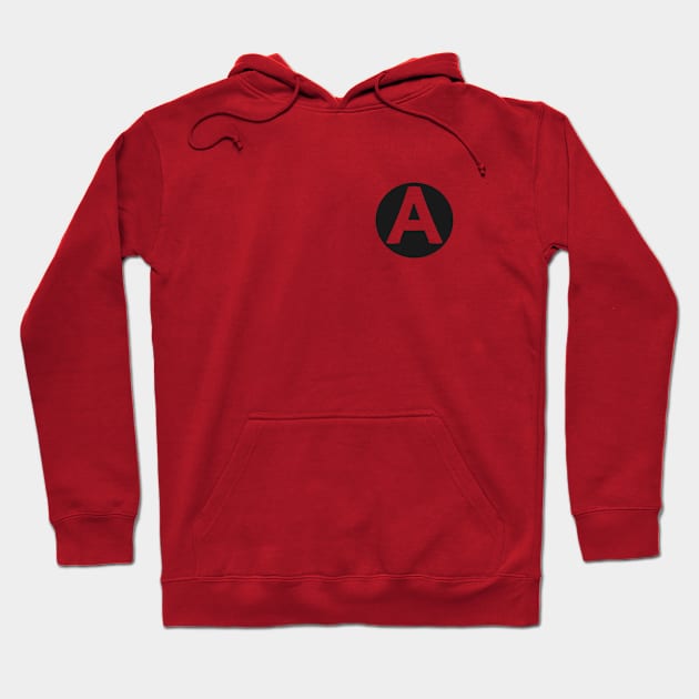 letter a red Hoodie by persa